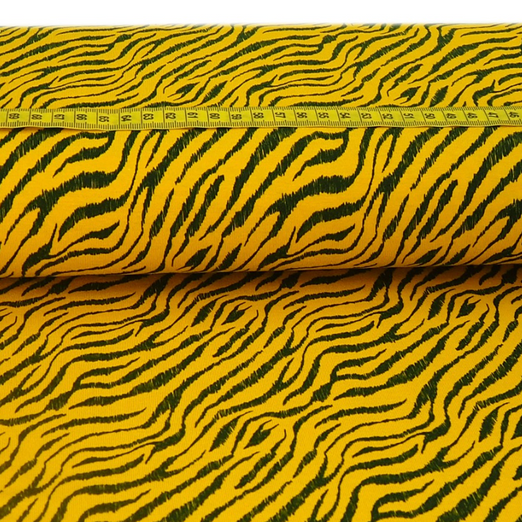 Jersey Animalprint Zebra Senfgelb Jersey Animalprint Zebra Senfgelb