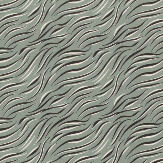 Jersey Zebramuster Dunkelmint