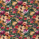 Jersey Elegance Blommor på Mörkgrön