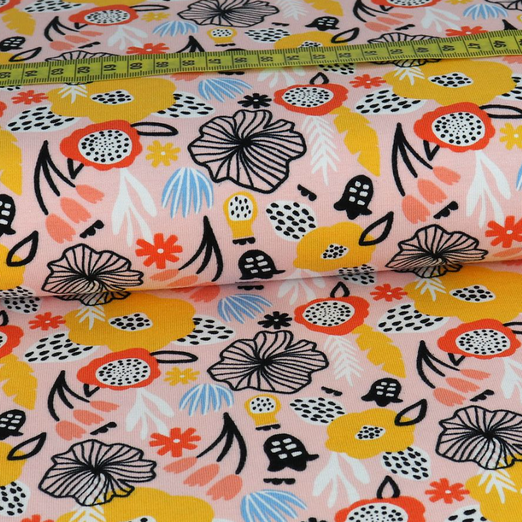 Jersey Flowery Hellrosa Jersey Flowery Hellrosa