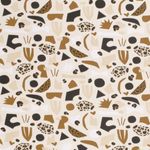 Jersey Patchwork Animalprint auf Beige