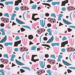 Jersey Patchwork Animalprint auf Hellrosa