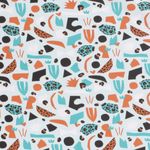 Jersey Patchwork Animalprint auf Hellmint