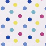 Sommersweat Bunte Dots auf Weiß