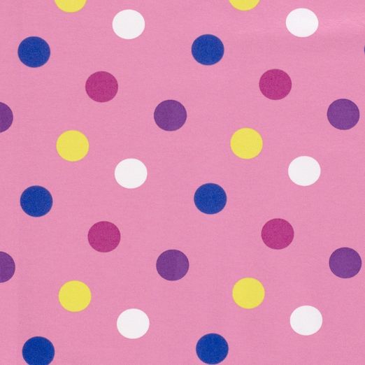 Sommersweat Bunte Dots auf Rosa Sommersweat Bunte Dots auf Rosa