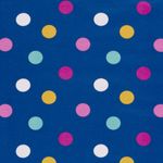 Sommersweat Bunte Dots auf Royalblau