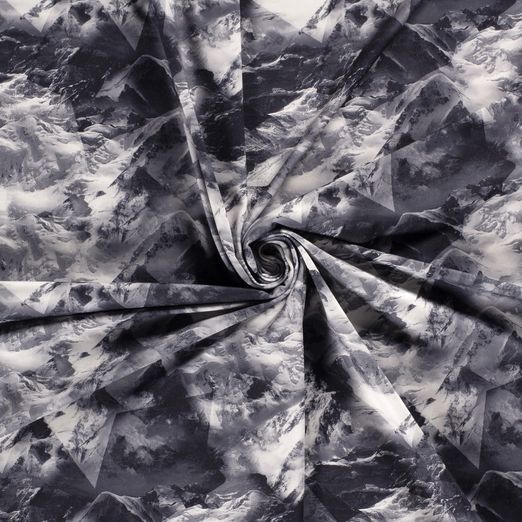 Sportswear Jersey Berge Schwarz/Weiß Digital