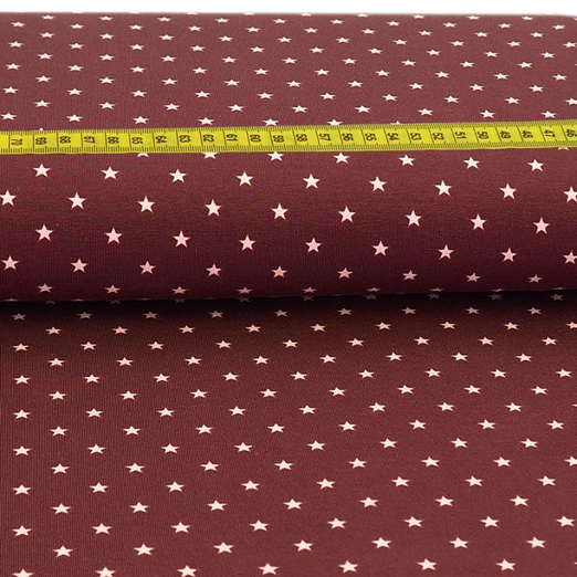 Jersey Sterne Mini Bordeaux
