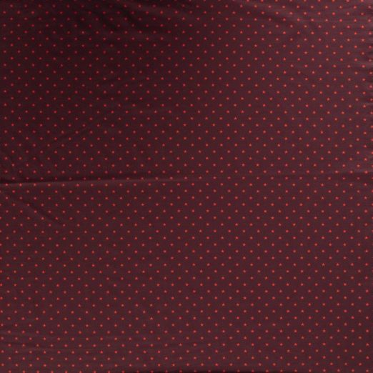 Jersey Sterne Mini Orange auf Bordeaux