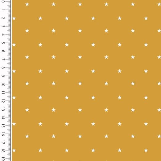 Jersey Small Sternchen auf Senfgelb Jersey Small Sternchen auf Senfgelb