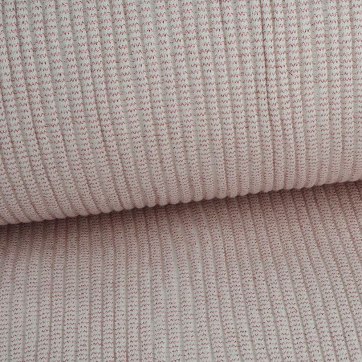 GrobStrickBündchen mit GLITZER Uni Hellrosa Meliert/Pink