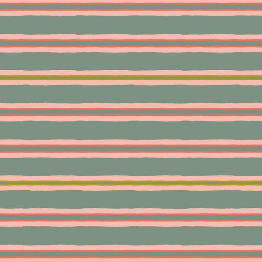 Jersey Mehrteilige Streifen Dunkelmint/Apricot/Blutorange Jersey Mehrteilige Streifen Dunkelmint/Apricot/Blutorange