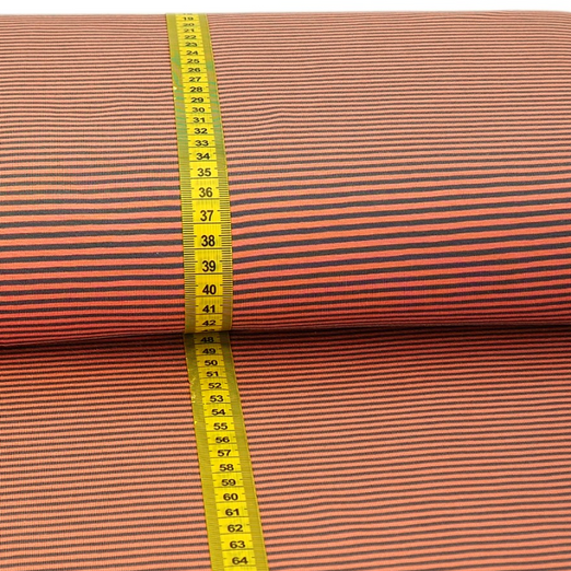 Jersey Streifen Standard Taupe/Apricot