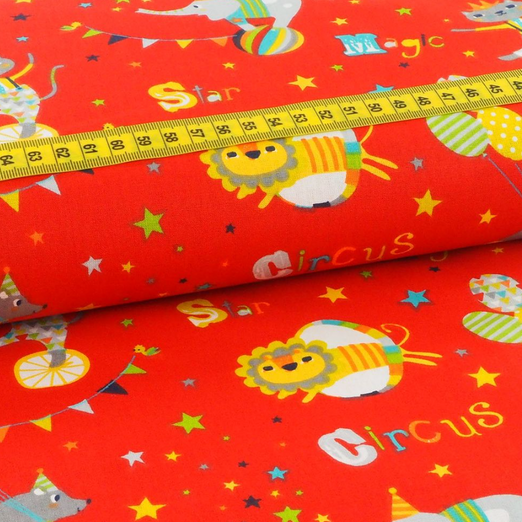 Baumwolle Zirkus Rot Überbreite Baumwolle Zirkus Rot Überbreite