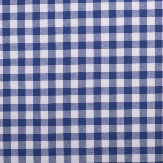 Baumwolle Karo XL Standard Royalblau Baumwolle Karo XL Standard Royalblau