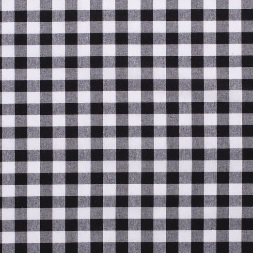 Baumwolle Karo XL Standard Schwarz Baumwolle Karo XL Standard Schwarz