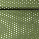 Baumwolle Popeline Stina - Sterne Grün Weiß