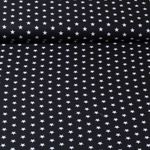 Popeline de coton Stina - Etoiles Noir Blanc