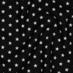 Katoen Popeline - Sterren Zwart Wit