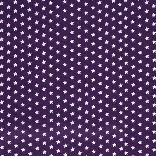 Baumwolle Sterne MINI Standard Dunkellila Baumwolle Sterne MINI Standard Dunkellila