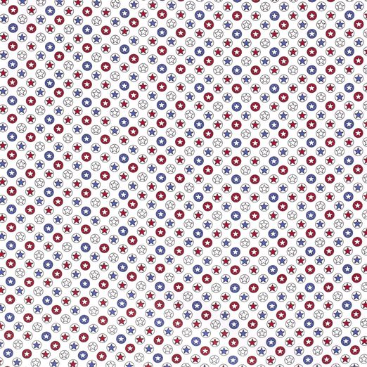 Baumwolle Sterne im Kreis auf Weiß