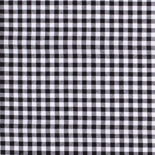 Baumwolle Karo Maxi Standard Schwarz