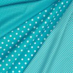 Baumwolle Stripes Hellpetrol