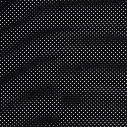 Baumwolle Mini Punkte Standard Schwarz
