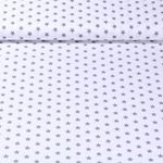 Baumwolle Popeline Stina - Sterne Weiß Grau