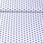 Baumwolle Popeline Stina - Sterne Weiß Navy
