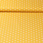 Baumwolle Popeline Stina - Sterne Gelb Weiß