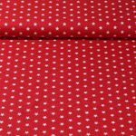 Popeline de coton Stina - Etoiles Rouge Blanc