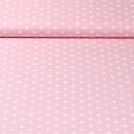 Baumwolle Popeline Stina - Sterne Rosa Weiß