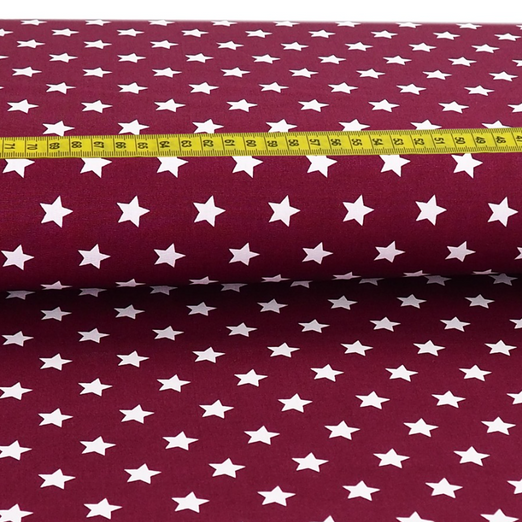 Baumwolle Sterne Standard Bordeaux Baumwolle Sterne Standard Bordeaux