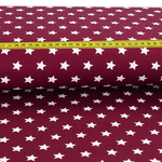 Baumwolle Sterne Standard Bordeaux