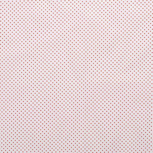 Baumwolle Mini Pünktchen Standard Weiß/Orange