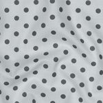 Katoen Popeline - XL Stippen Wit Grijs