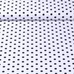 Katoen Popeline - XL Stippen Wit Zwart