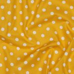 Popeline katoen - XL Stippen Geel Wit