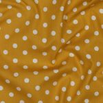 Popeline katoen - XL Stippen Oker Wit