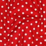 Popeline katoen - XL Stippen Rood Wit Popeline katoen - XL Stippen Rood Wit