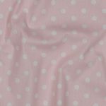 Katoenen popeline - XL stippen lichtroze wit