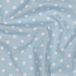 Katoen Popeline - XL Stippen Lichtblauw Wit Katoen Popeline - XL Stippen Lichtblauw Wit