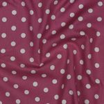 Katoen Popeline - XL Stippen Mauve Wit