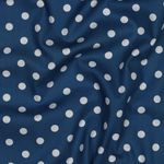 Katoen Popeline - XL Stippen Blauw Wit