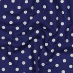 Katoenen popeline - XL stippen koningsblauw wit