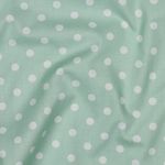 Popeline katoen - XL Stippen Mint Wit