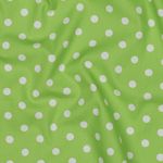 Katoenen popeline - XL stippen lime wit