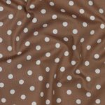 Katoen Popeline - XL Stippen Taupe Wit