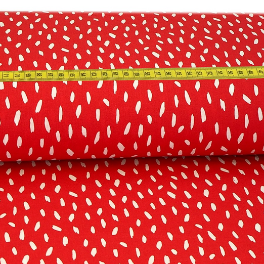 Baumwolle Brush Stripes auf Rot